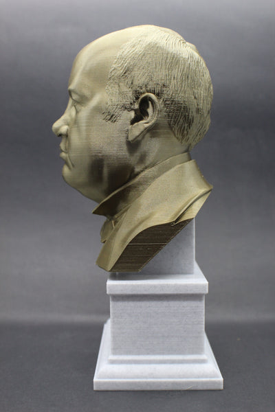 Robert G. Ingersoll Famous American Lawyer Sculpture Bust on Box Plinth