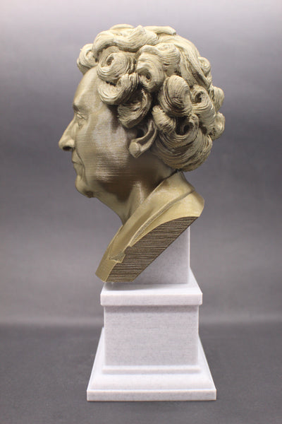 Agatha Christie, Famous English Writer, Sculpture Bust on Box Plinth