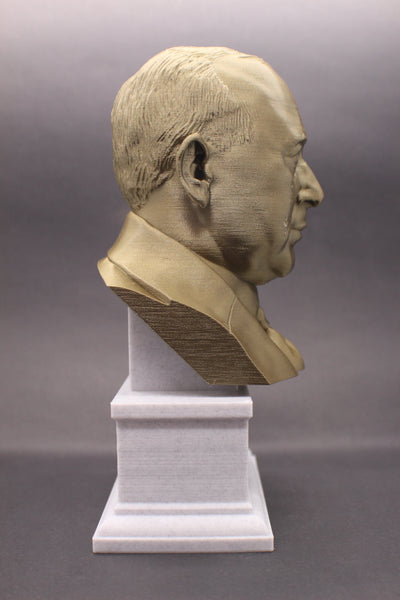 C.S. Lewis, Famous British Writer, Sculpture Bust on Box Plinth