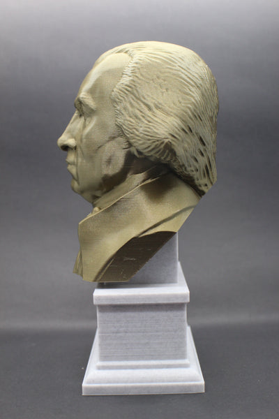 James Madison, 4th US President, Sculpture Bust on Box Plinth
