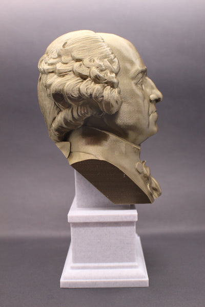 John Adams, 2nd US President, Sculpture Bust on Box Plinth