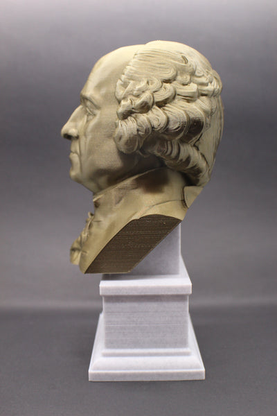 John Adams, 2nd US President, Sculpture Bust on Box Plinth