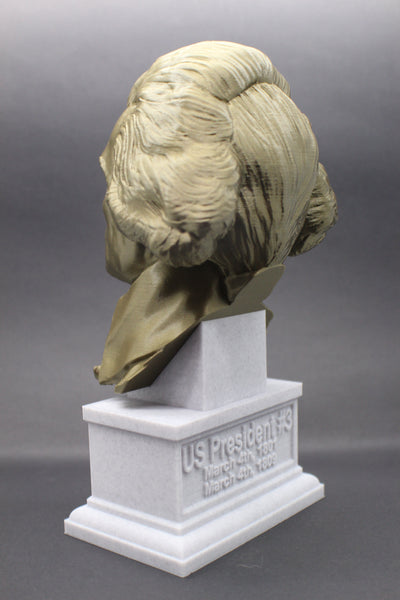 Thomas Jefferson, 3rd US President, Sculpture Bust on Box Plinth