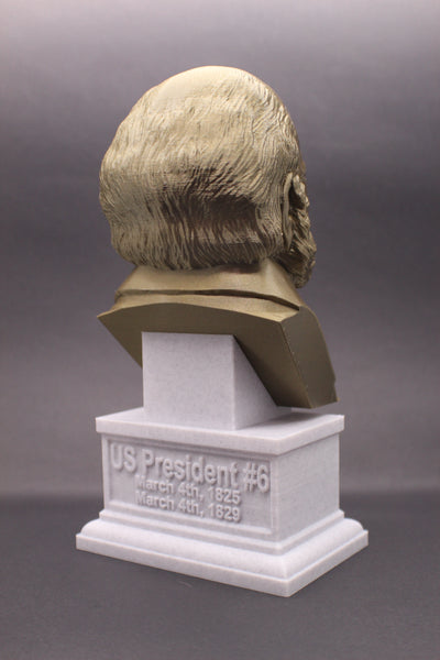 John Quincy Adams, 6th US President, Sculpture Bust on Box Plinth