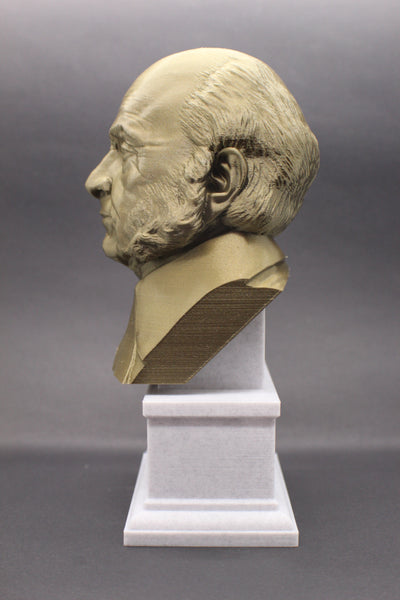 John Quincy Adams, 6th US President, Sculpture Bust on Box Plinth