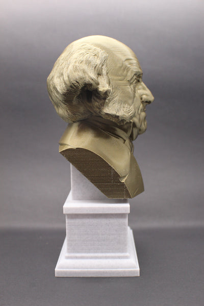 Martin Van Buren, 8th US President, Sculpture Bust on Box Plinth