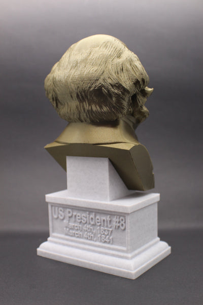 Martin Van Buren, 8th US President, Sculpture Bust on Box Plinth
