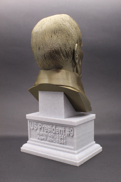 William Henry Harrison, 9th US President, Sculpture Bust on Box Plinth