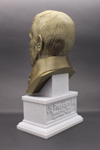 William Henry Harrison, 9th US President, Sculpture Bust on Box Plinth