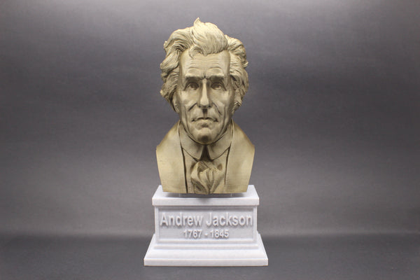 Andrew Jackson, 7th US President, Sculpture Bust on Box Plinth