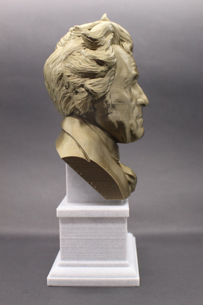 Andrew Jackson, 7th US President, Sculpture Bust on Box Plinth