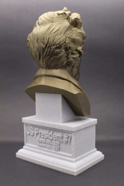 Andrew Jackson, 7th US President, Sculpture Bust on Box Plinth