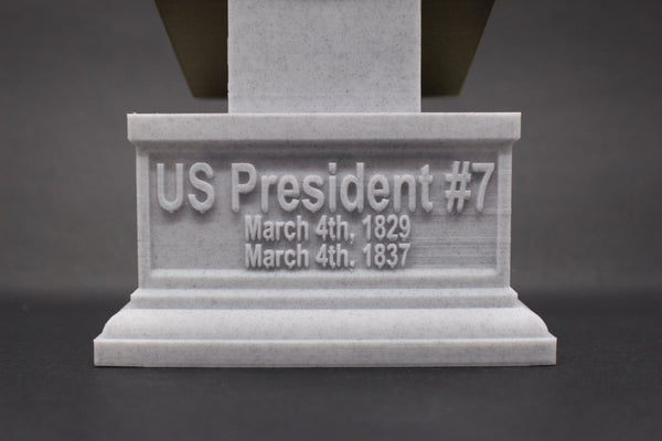 Andrew Jackson, 7th US President, Sculpture Bust on Box Plinth
