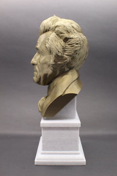 Andrew Jackson, 7th US President, Sculpture Bust on Box Plinth