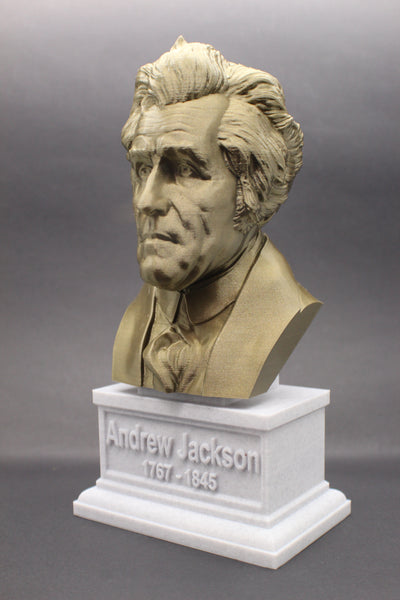 Andrew Jackson, 7th US President, Sculpture Bust on Box Plinth