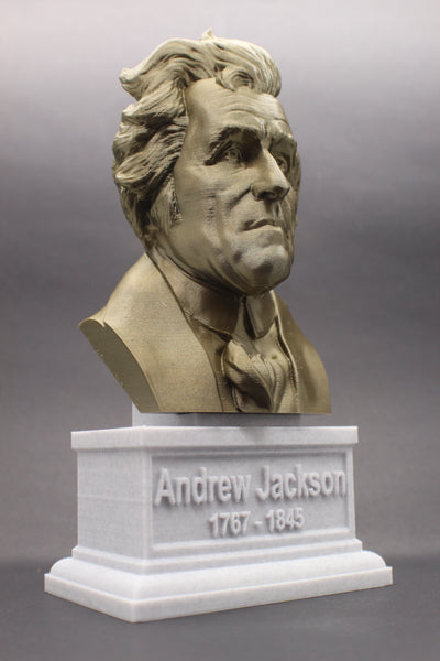 Andrew Jackson, 7th US President, Sculpture Bust on Box Plinth