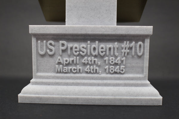 John Tyler, 10th US President, Sculpture Bust on Box Plinth