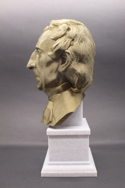 John Tyler, 10th US President, Sculpture Bust on Box Plinth