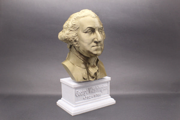George Washington, 1st US President, Sculpture Bust on Box Plinth