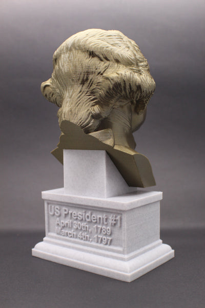 George Washington, 1st US President, Sculpture Bust on Box Plinth