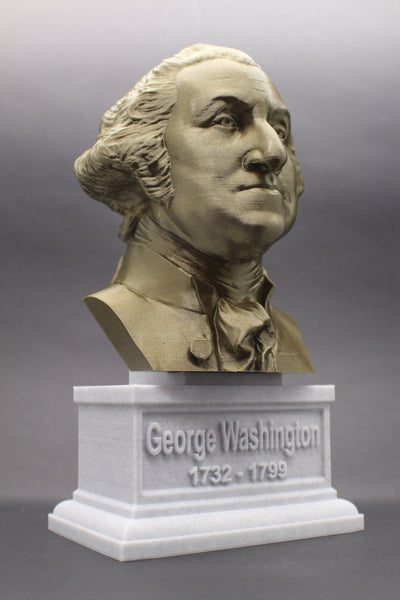George Washington, 1st US President, Sculpture Bust on Box Plinth