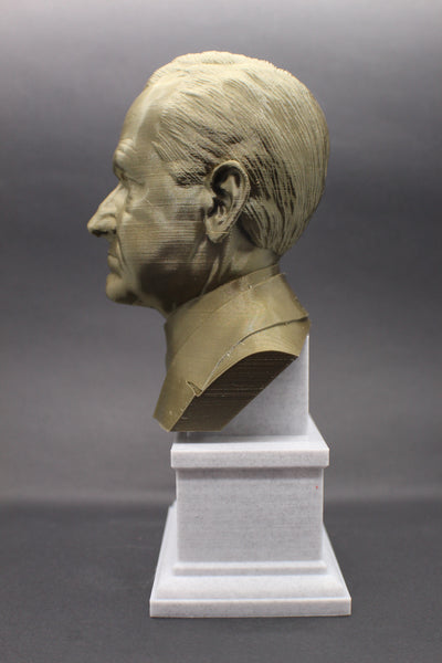 Calvin Coolidge, 30th US President, Sculpture Bust on Box Plinth