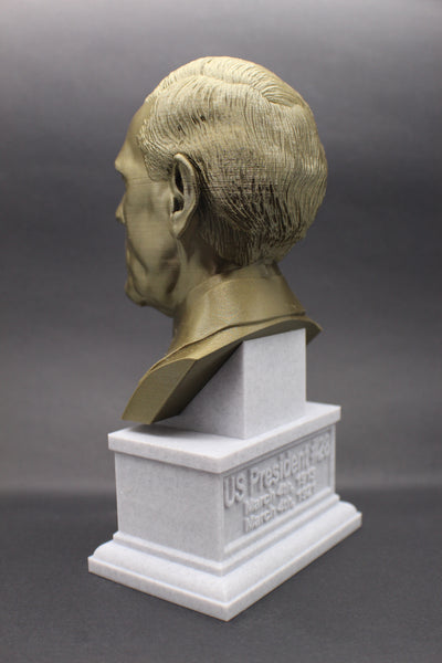 Woodrow Wilson, 28th US President, Sculpture Bust on Box Plinth