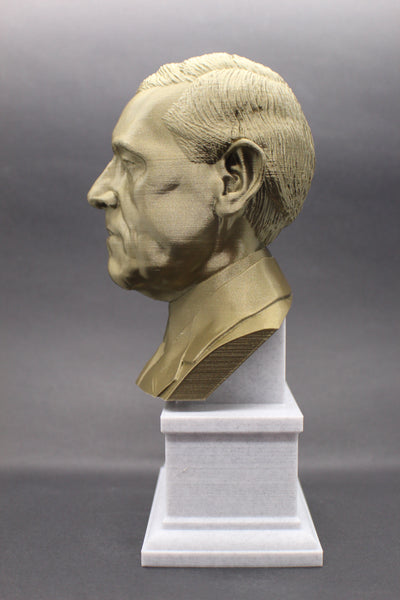 Woodrow Wilson, 28th US President, Sculpture Bust on Box Plinth