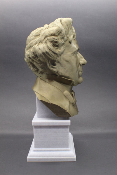 Franklin Pierce, 14th US President, Sculpture Bust on Box Plinth