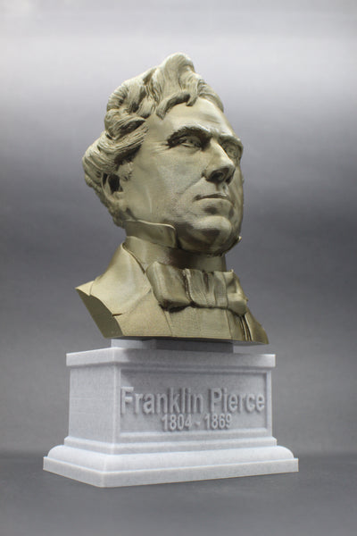 Franklin Pierce, 14th US President, Sculpture Bust on Box Plinth