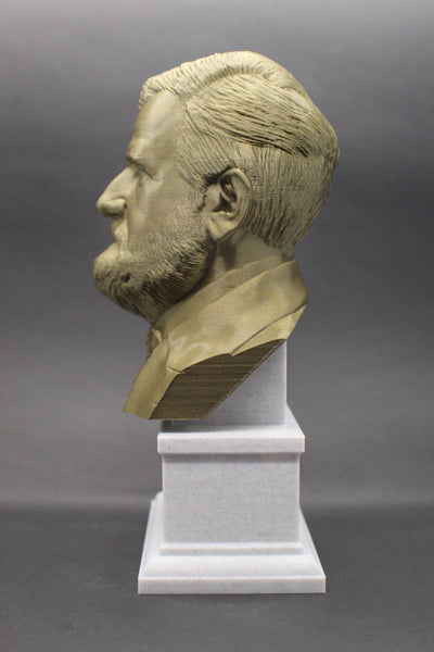 Ulysses S. Grant, 18th US President, Sculpture Bust on Box Plinth