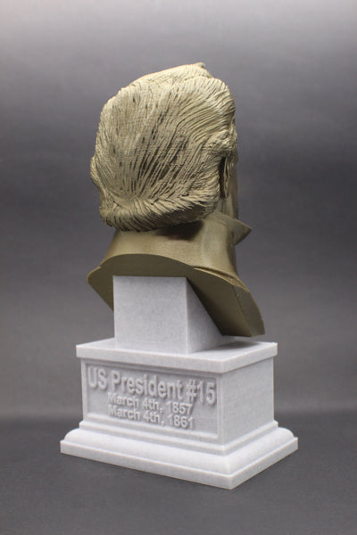 James Buchanan, 15th US President, Sculpture Bust on Box Plinth