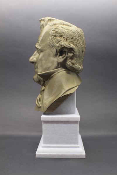 James Buchanan, 15th US President, Sculpture Bust on Box Plinth