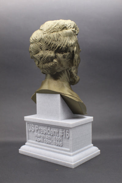 Abraham Lincoln, 16th US President, Sculpture Bust on Box Plinth