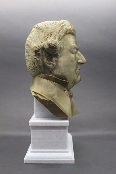 Millard Fillmore, 13th US President, Sculpture Bust on Box Plinth
