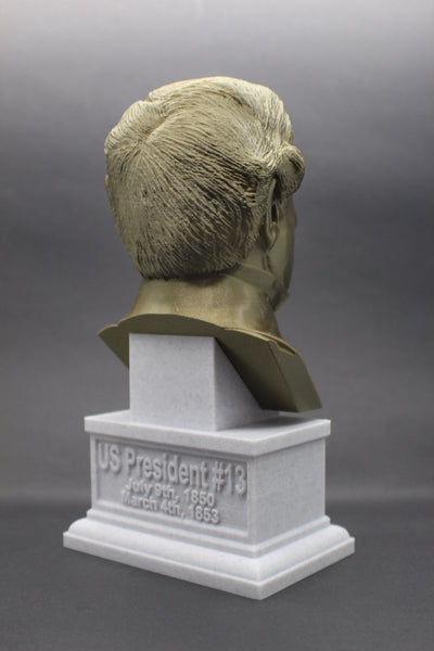 Millard Fillmore, 13th US President, Sculpture Bust on Box Plinth