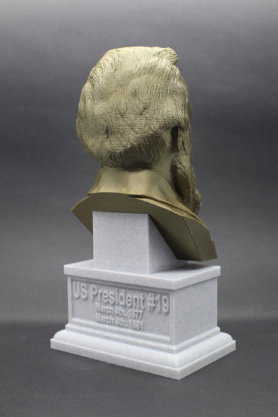 Rutherford B. Hayes, 19th US President, Sculpture Bust on Box Plinth
