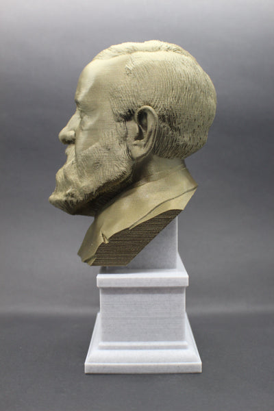 Benjamin Harrison, 23rd US President, Sculpture Bust on Box Plinth