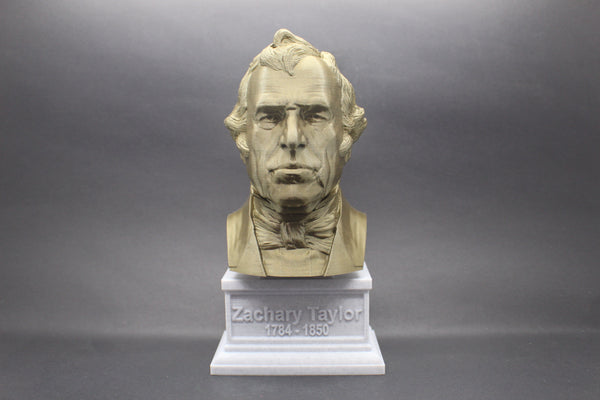 Zachary Taylor, 12th US President, Sculpture Bust on Box Plinth