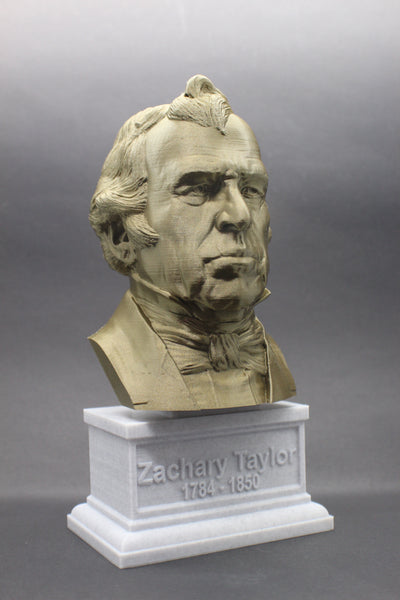 Zachary Taylor, 12th US President, Sculpture Bust on Box Plinth