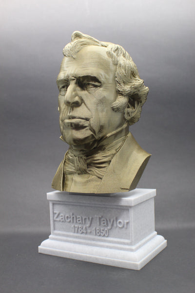 Zachary Taylor, 12th US President, Sculpture Bust on Box Plinth