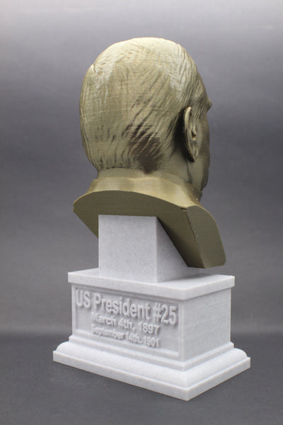 William McKinley, 25th US President, Sculpture Bust on Box Plinth
