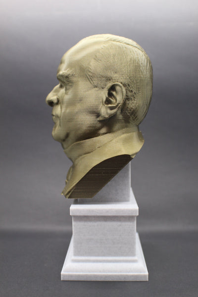William McKinley, 25th US President, Sculpture Bust on Box Plinth