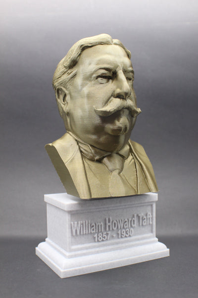 William Howard Taft, 27th US President, Sculpture Bust on Box Plinth