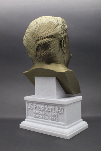 William Howard Taft, 27th US President, Sculpture Bust on Box Plinth