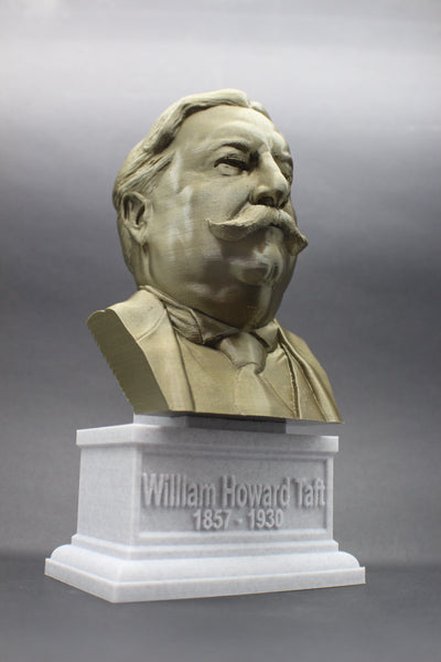 William Howard Taft, 27th US President, Sculpture Bust on Box Plinth