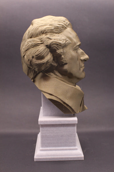 Alexander Hamilton USA Founding Father Sculpture Bust on Box Plinth