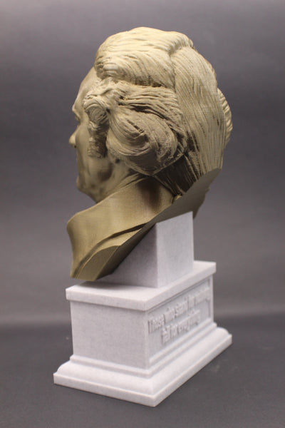 Alexander Hamilton USA Founding Father Sculpture Bust on Box Plinth