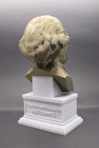 John Jay USA Founding Father And Chief Supreme Justice Sculpture Bust on Box Plinth
