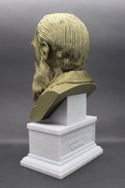Fyodor Dostoevsky, Famous Russion Writer and Philosopher, Sculpture Bust on Box Plinth